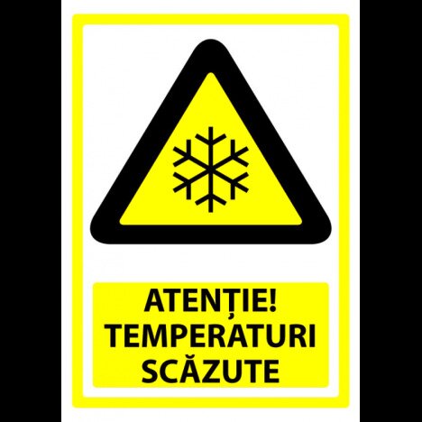 semn pentru temperaturi scazute